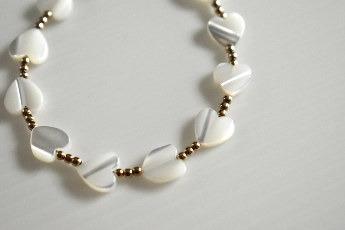 Pearl Heart with Gold