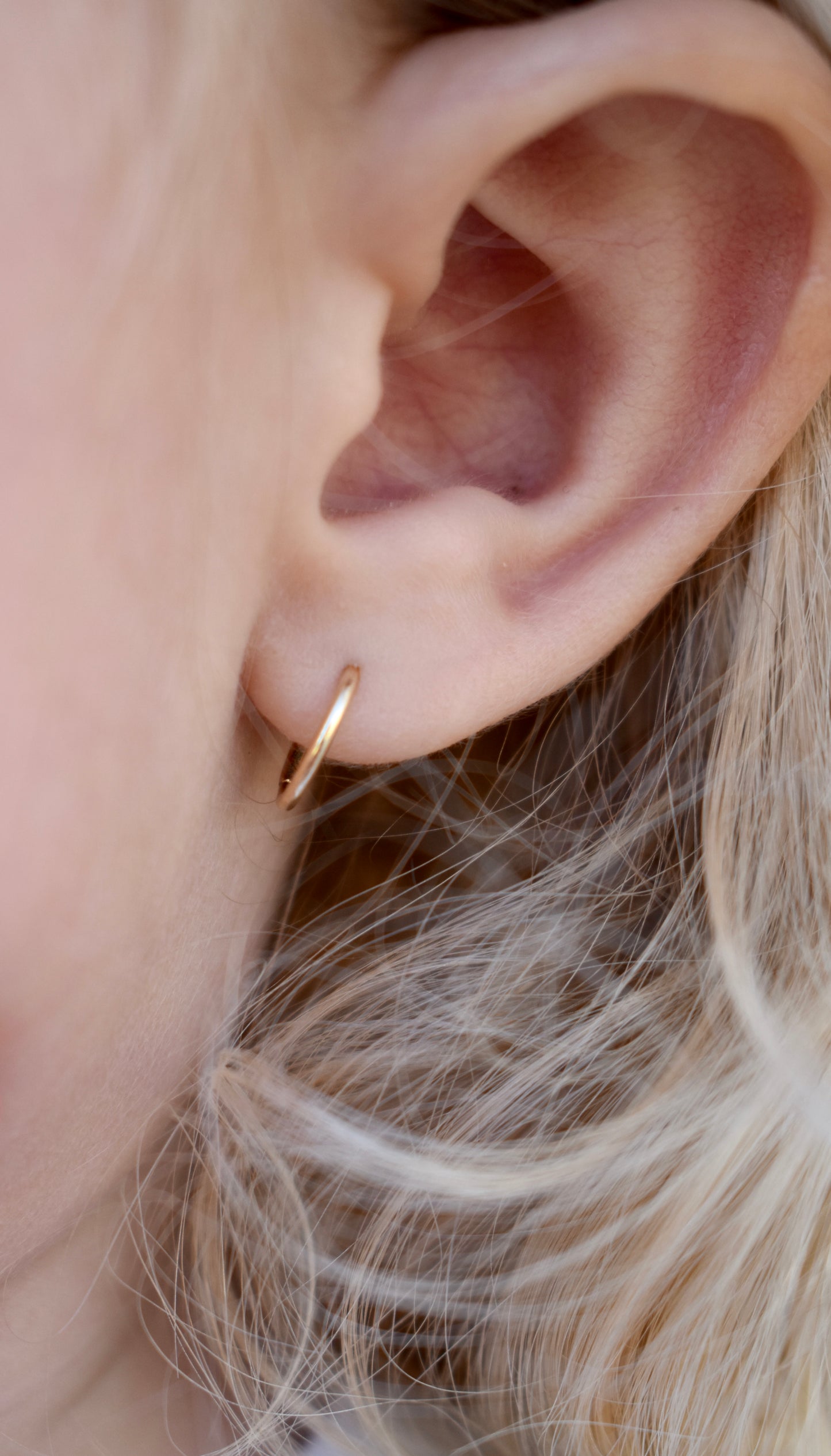 14k Gold Hoops 10mm & 12mm